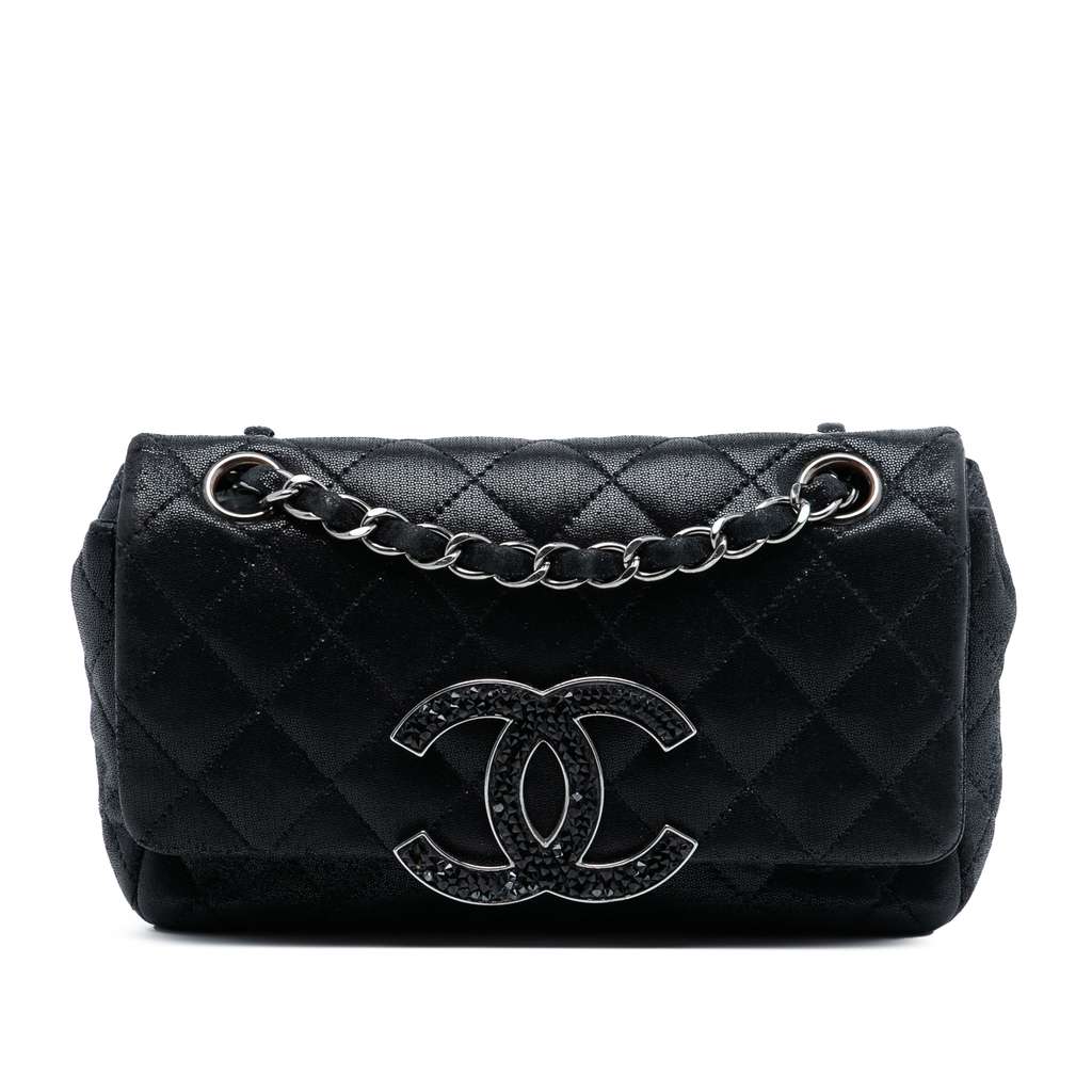 Chanel Iridescent Caviar Crystal CC Wallet On Chain