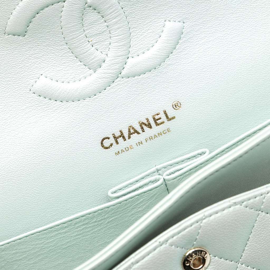 Chanel Medium Classic Iridescent Lambskin Double Flap - 5