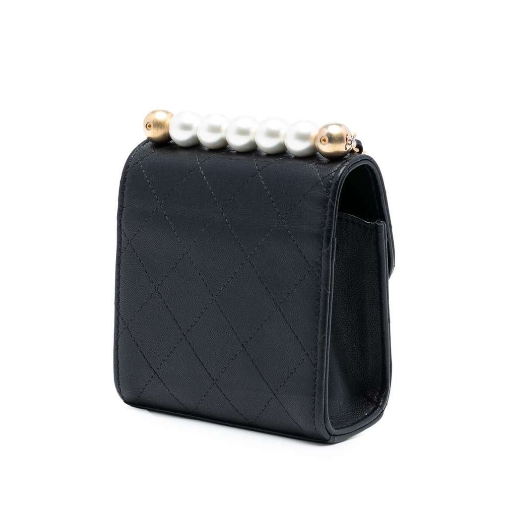 Chanel Mini Goatskin Chic Pearls Clutch On Chain - 2