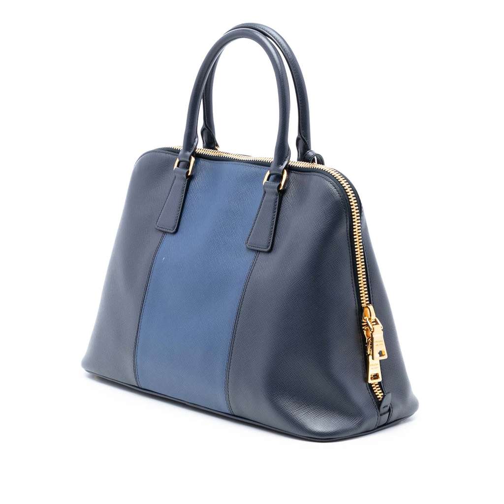 Prada Medium Bicolor Saffiano Lux Promenade Satchel - 2