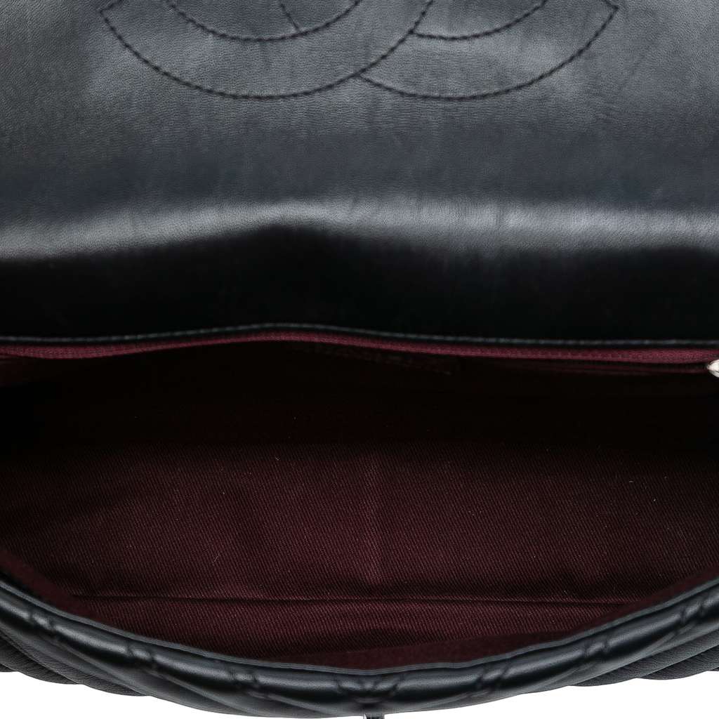 Chanel Jumbo Classic Chevron Lambskin Double Stitch Single Flap - 4