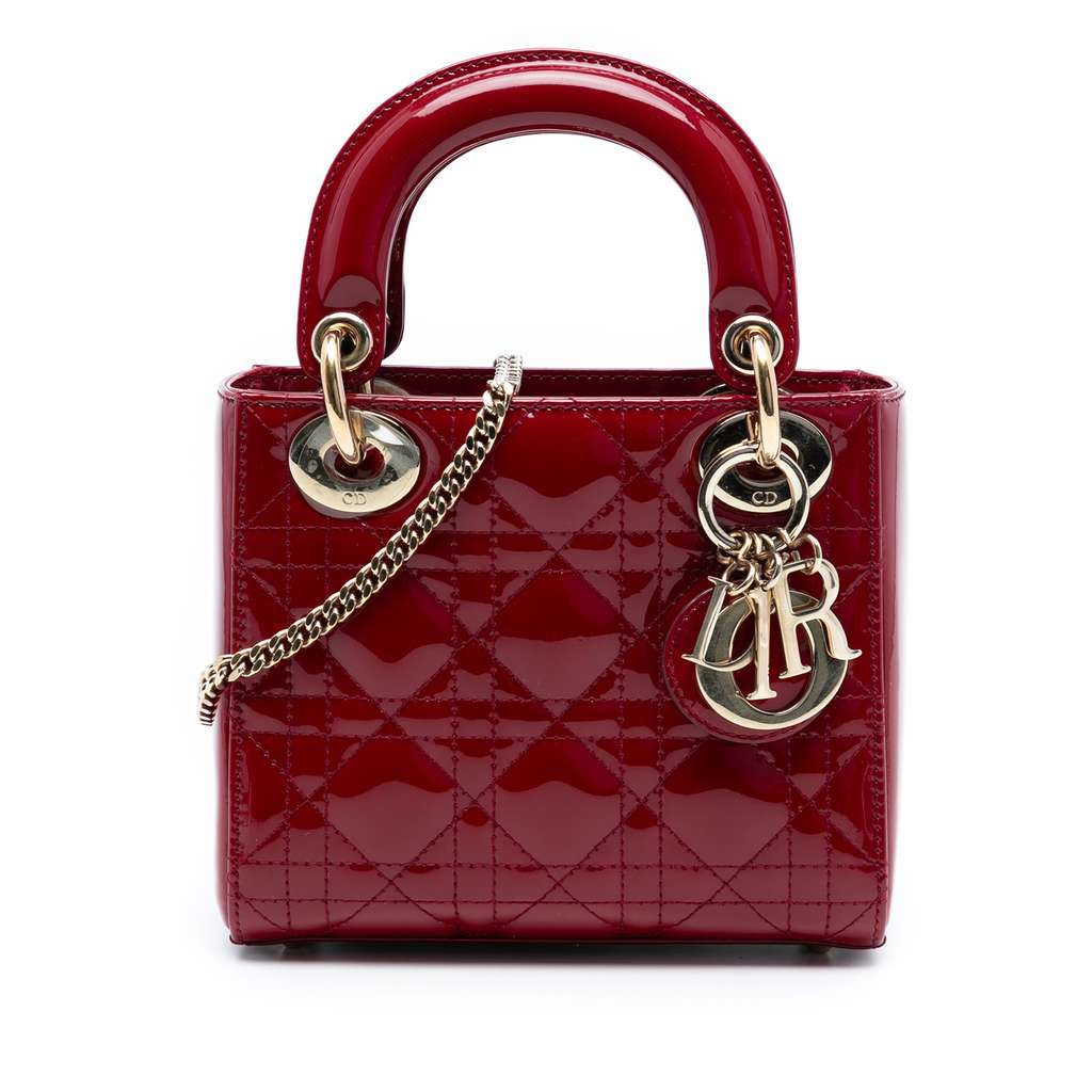 Dior Mini Patent Cannage Lady Dior
