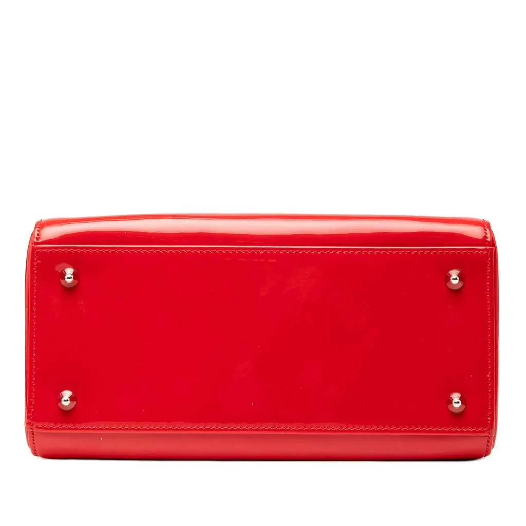 Dior Medium Patent Lady Dior Red Leather Very good - Inside View