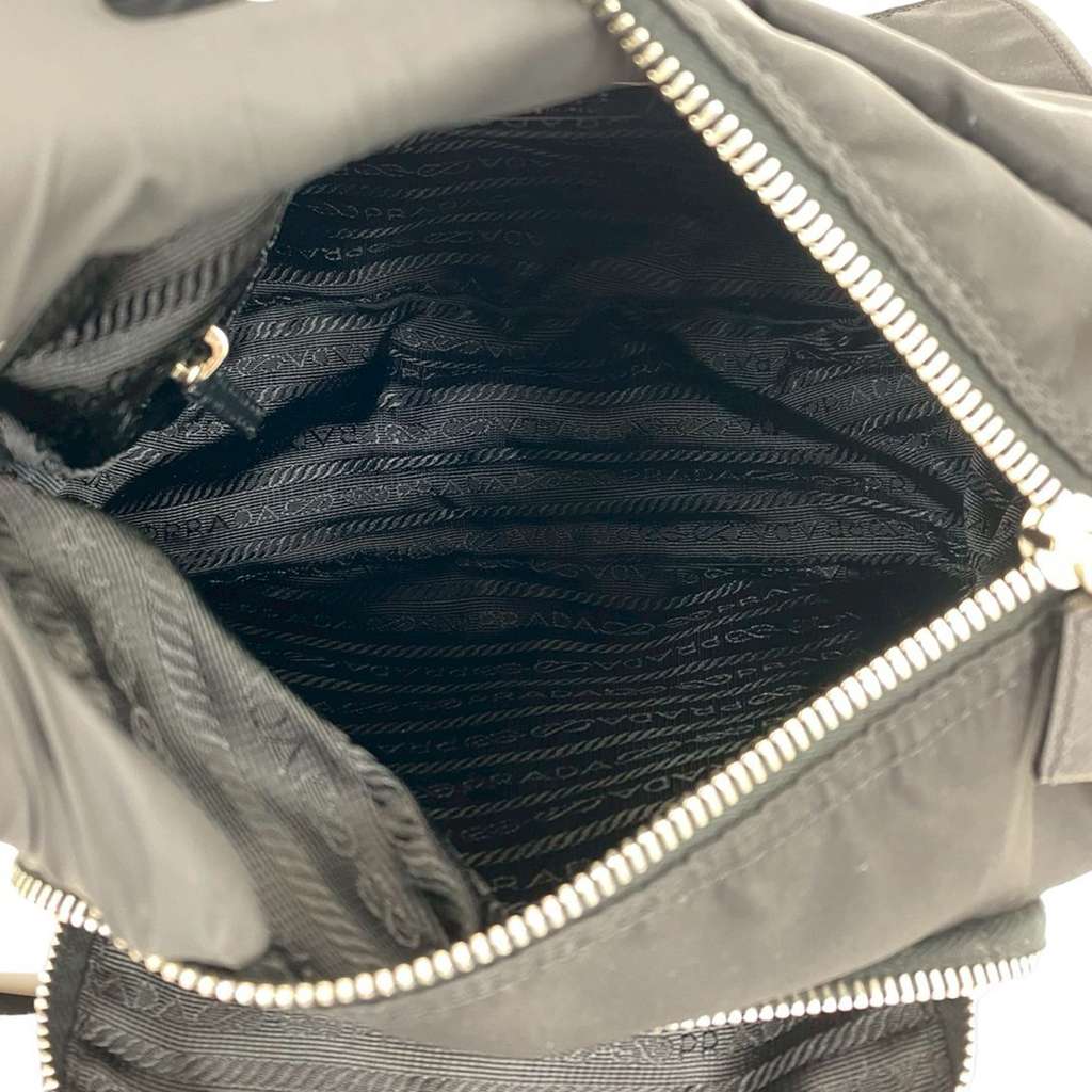 Prada Saffiano Trimmed Tessuto Shoulder Bag - 3