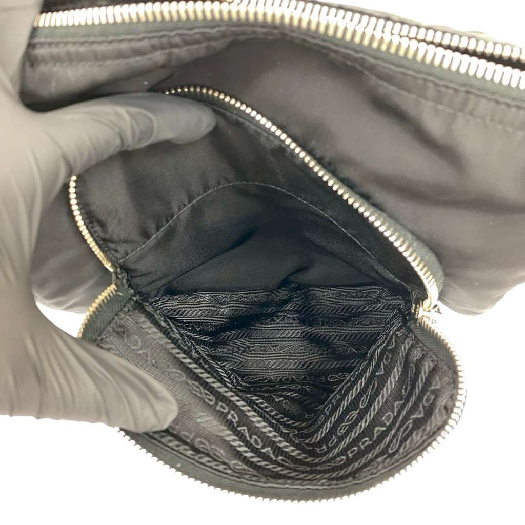 Prada Saffiano Trimmed Tessuto Shoulder Bag - 4