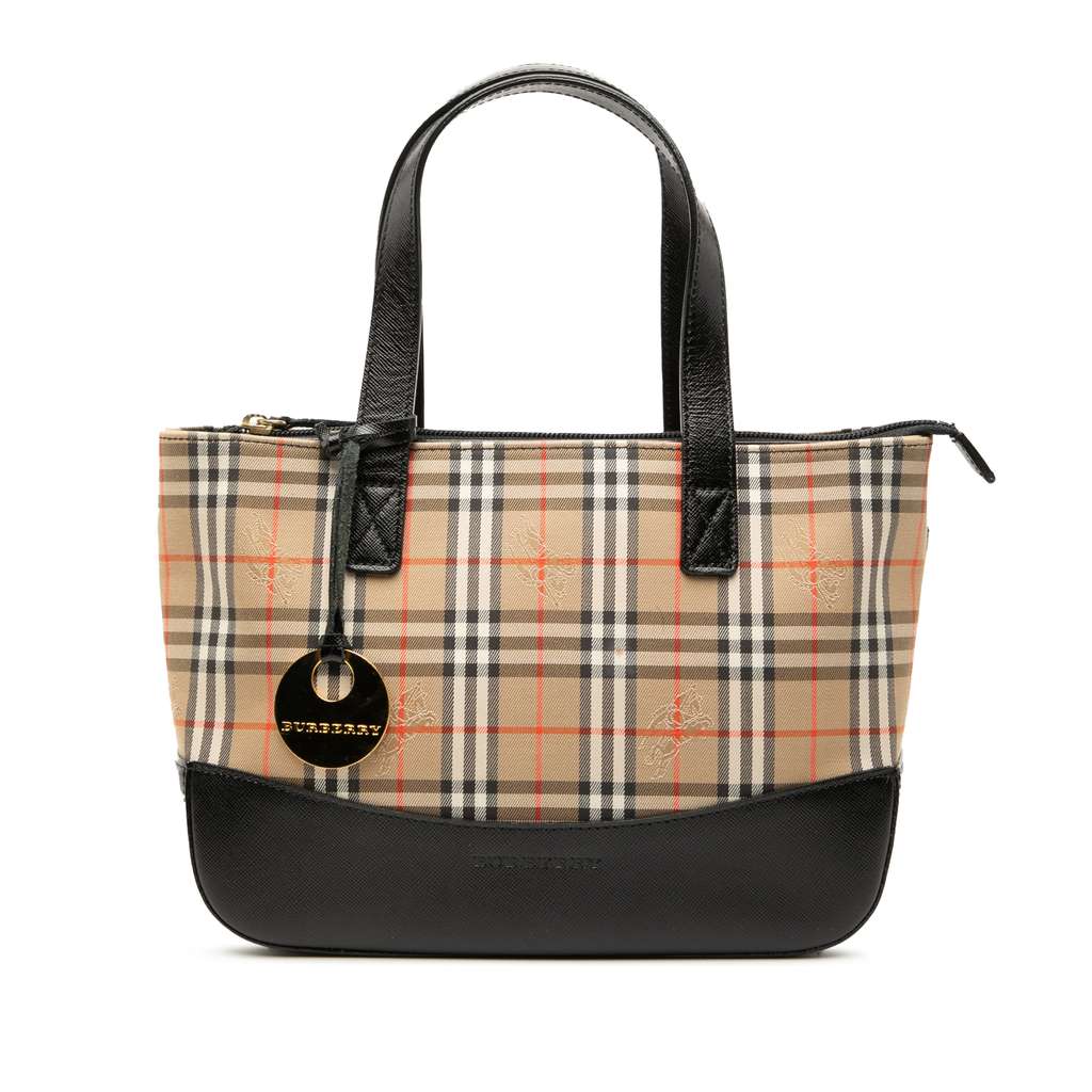 Burberry Haymarket Check Canvas Handbag