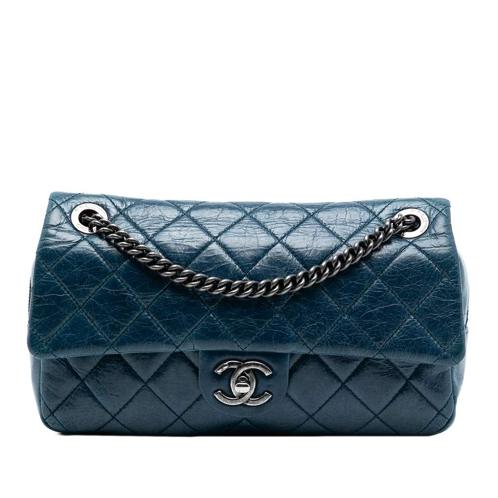Chanel Medium Aged Calfskin Duo Color Flap