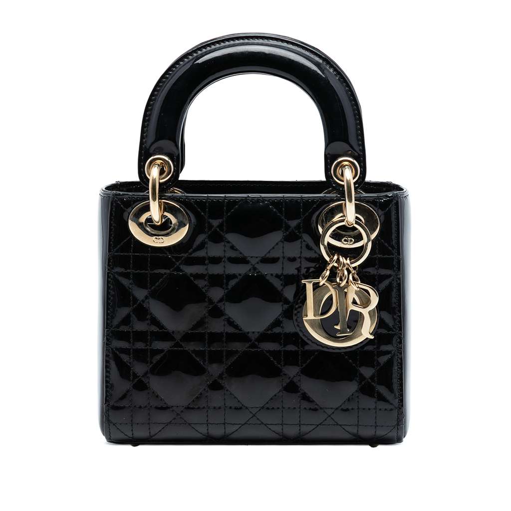 Dior Mini Patent Cannage Lady Dior