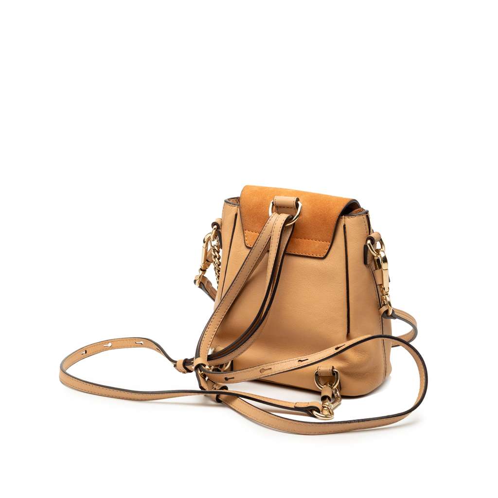 Chloé Mini Calfskin and Suede Faye Backpack - 2