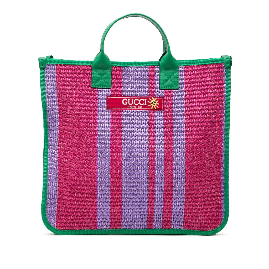 Gucci Children Woven Canvas Logo Firenze 1921 Tote