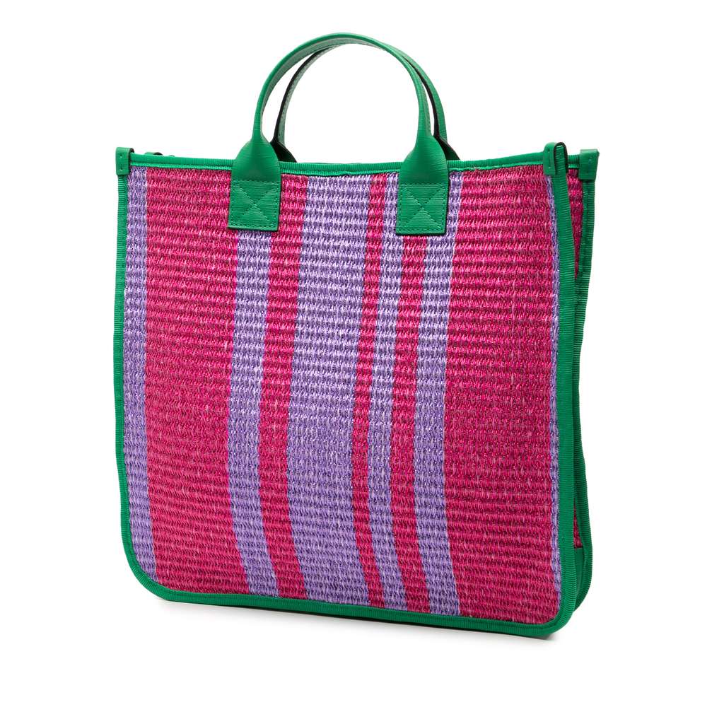 Gucci Children Woven Canvas Logo Firenze 1921 Tote - 2