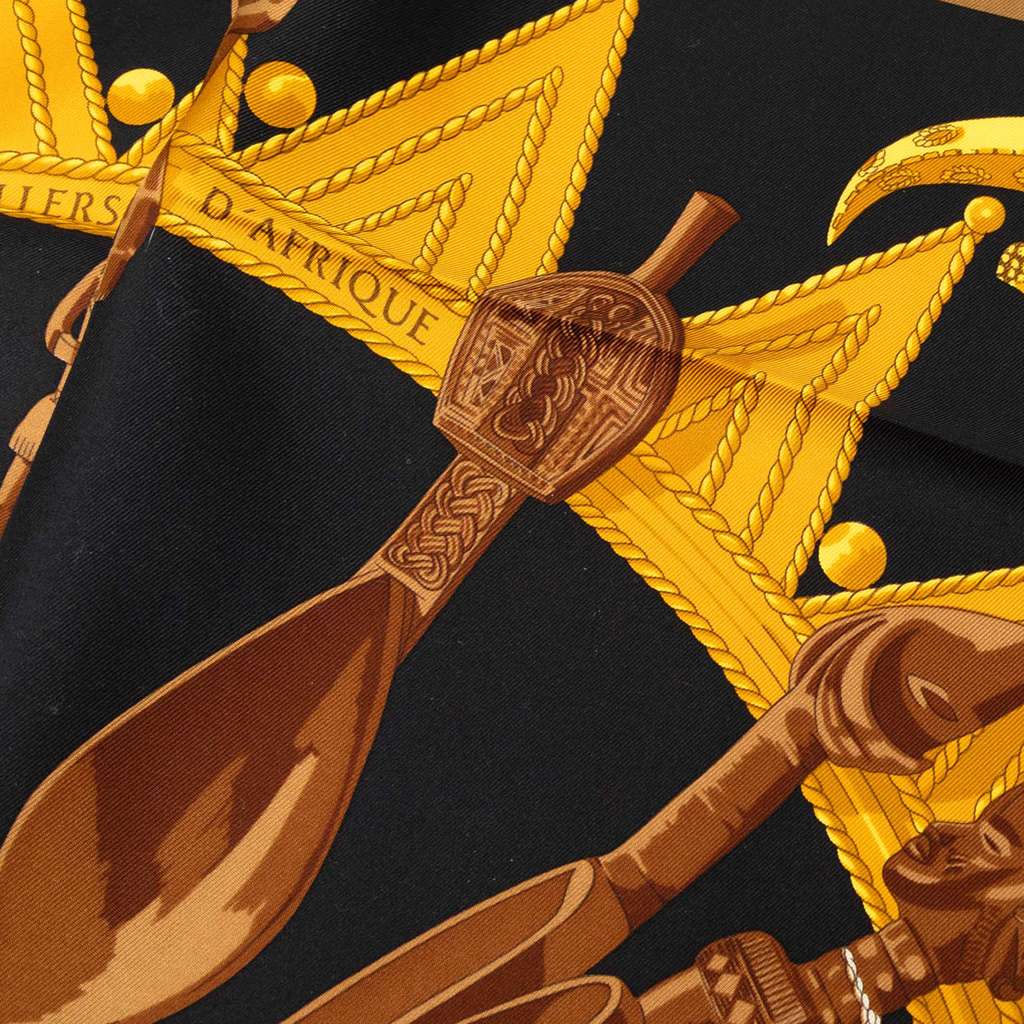 Hermès Cuillers D Afrique Silk Scarf 90 - 5