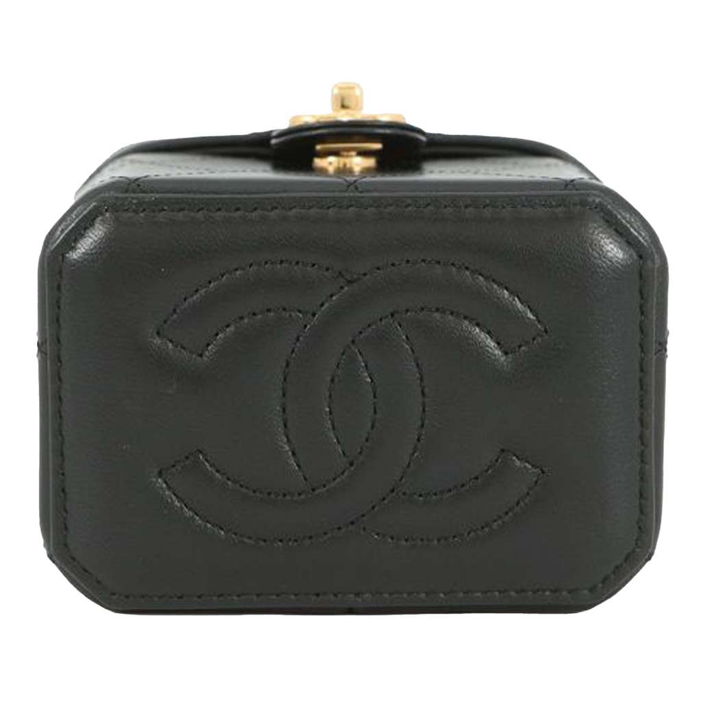 Chanel Mini CC Quilted Lambskin Vanity Case with Chain - 3