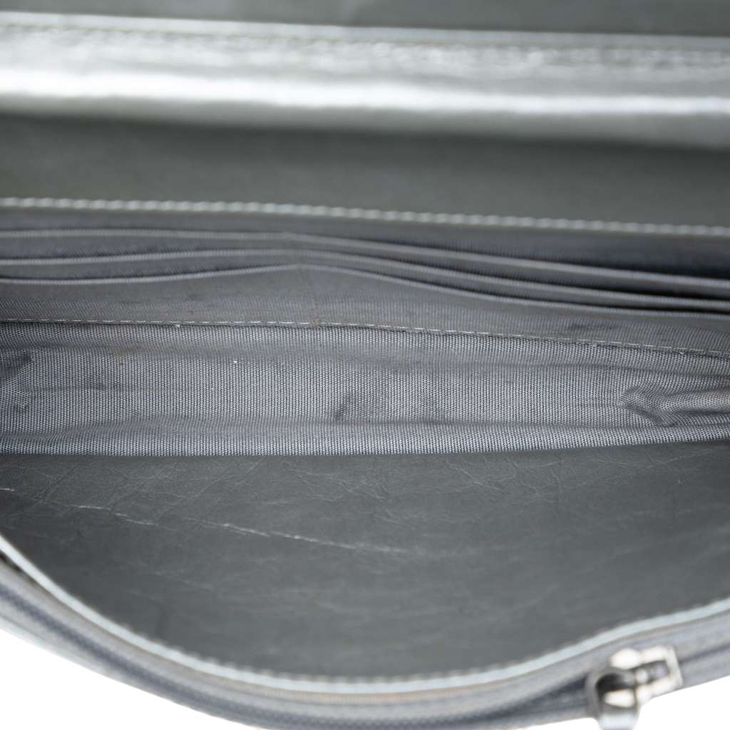 Chanel Quilted Crinkled Metallic Calfskin Boy Piped Wallet On Chain - 4