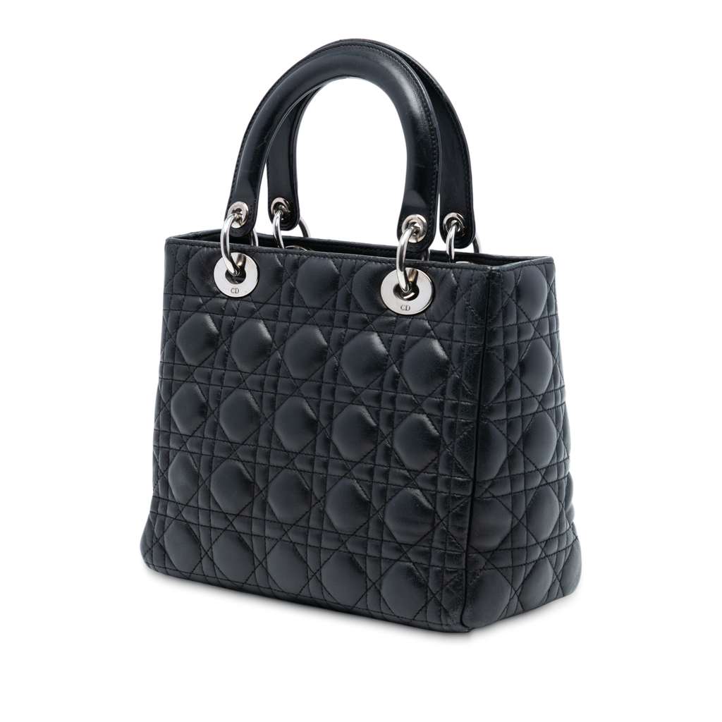 Dior Medium Lambskin Cannage Lady Dior - 2