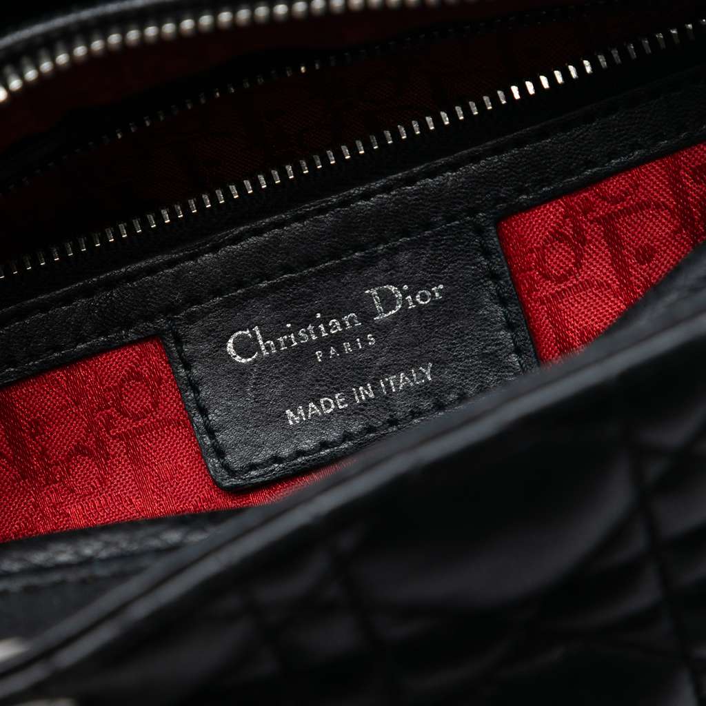 Dior Medium Lambskin Cannage Lady Dior - 5