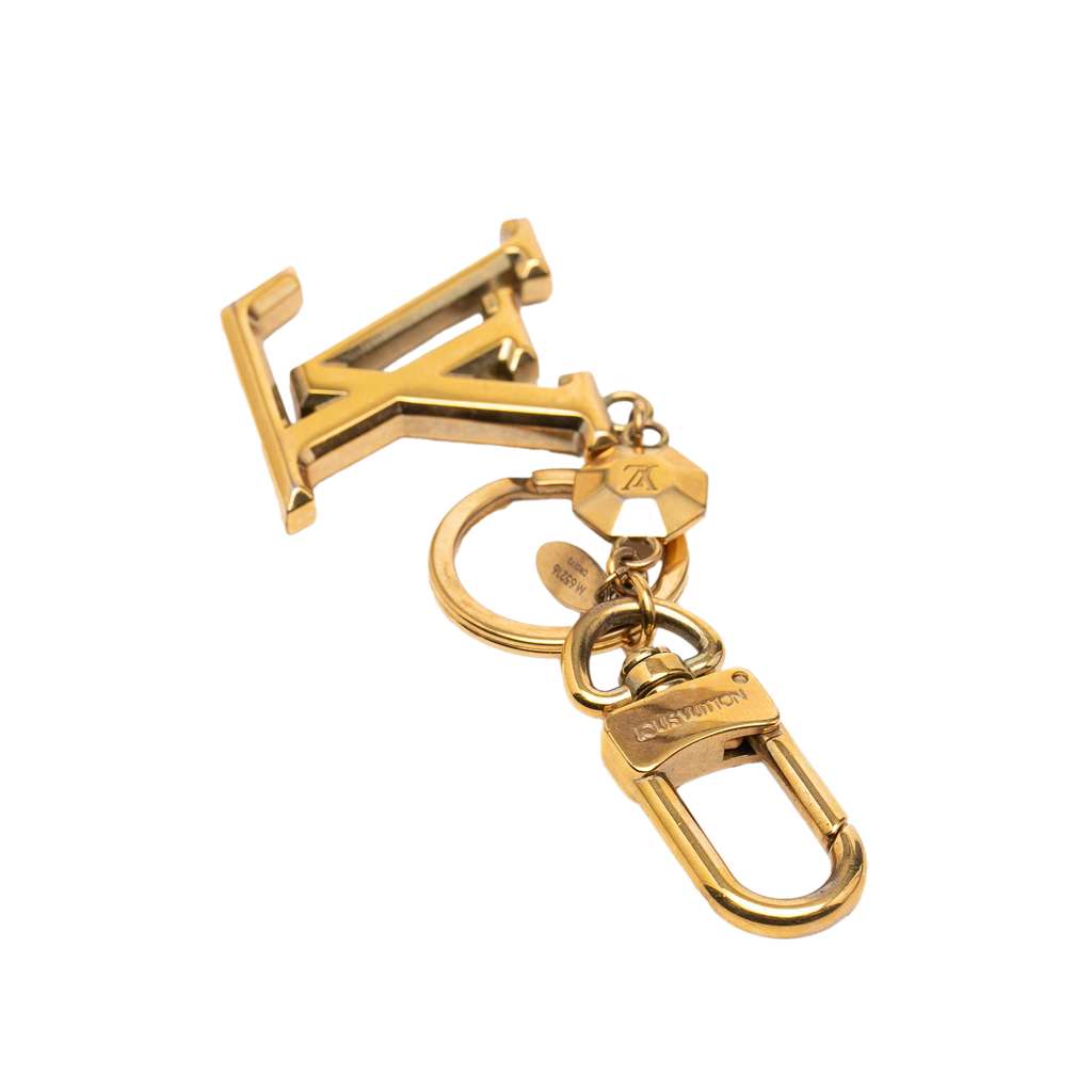 Louis Vuitton Gold Plated LV Facettes Bag Charm and Key Holder - 5