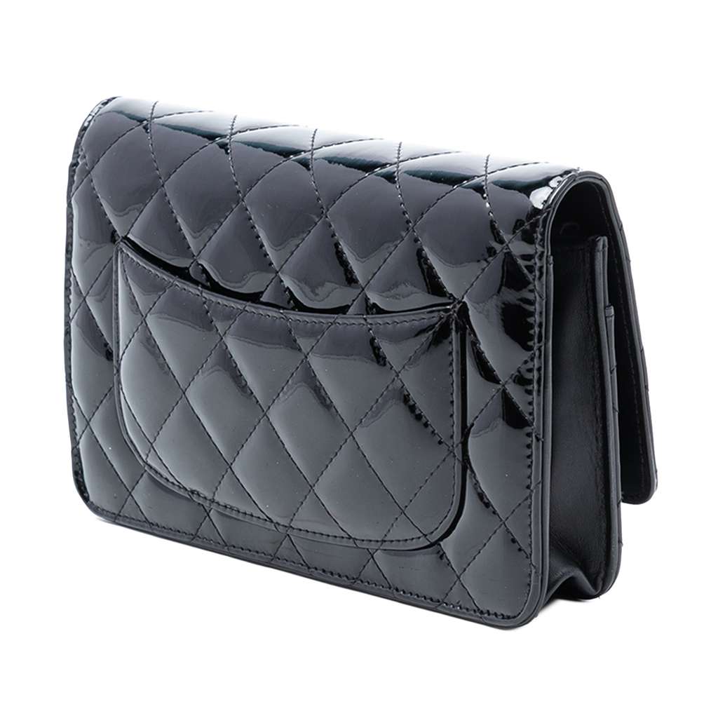 Chanel CC Quilted Patent Wallet On Chain - 2