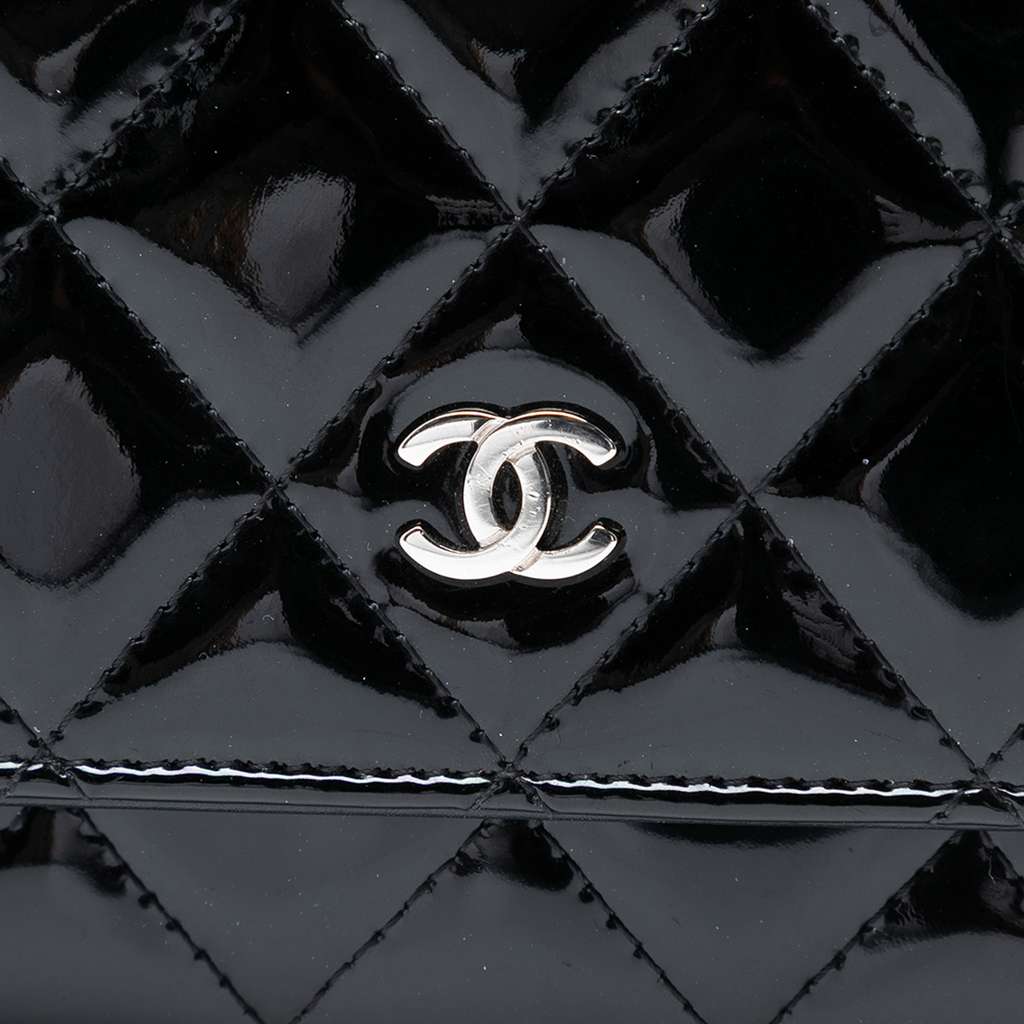 Chanel CC Quilted Patent Wallet On Chain - 5