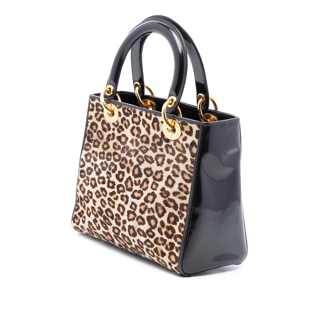 Dior Medium Pony Hair Leopard Print Lady Dior - 2