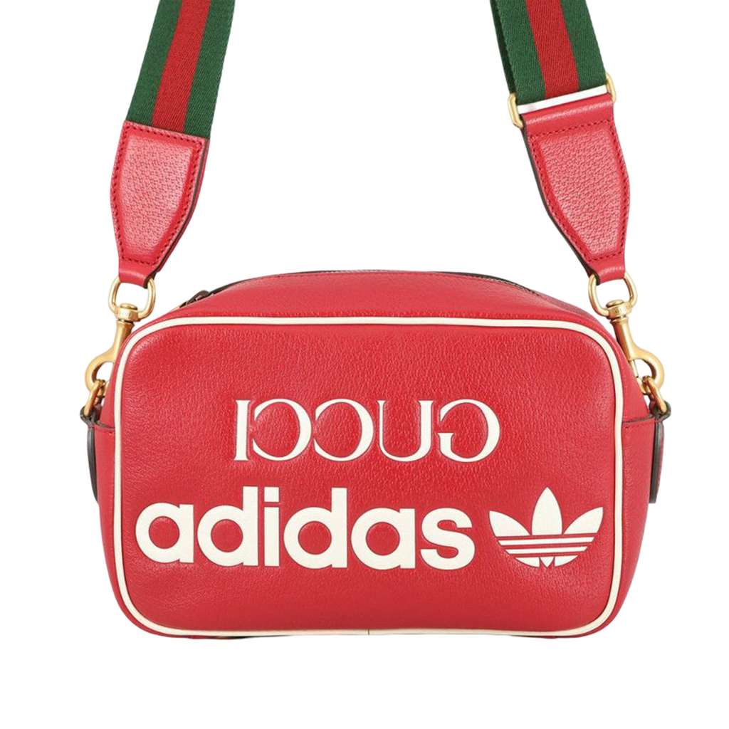 Gucci Adidas Small Leather Web Crossbody