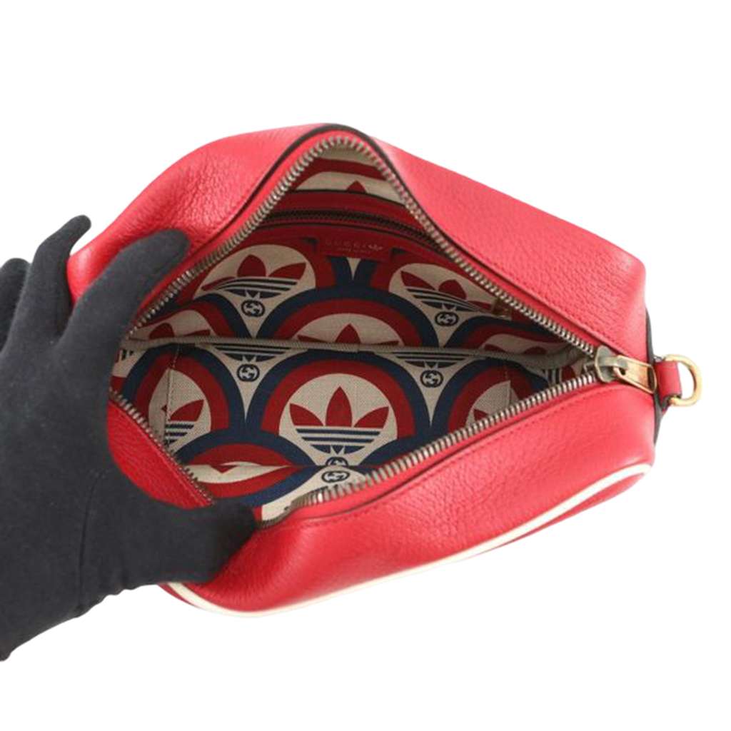 Gucci Adidas Small Leather Web Crossbody - 4