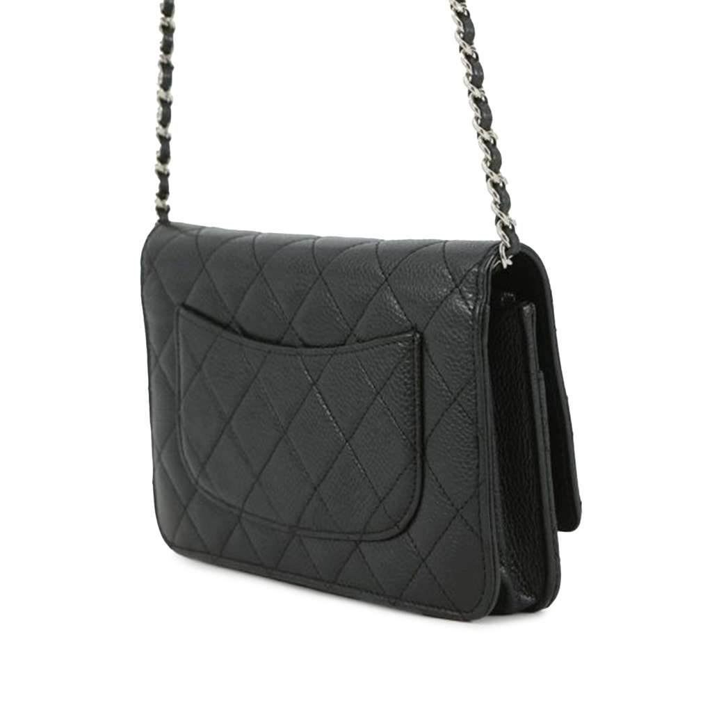 Chanel CC Quilted Caviar Wallet on Chain - 2