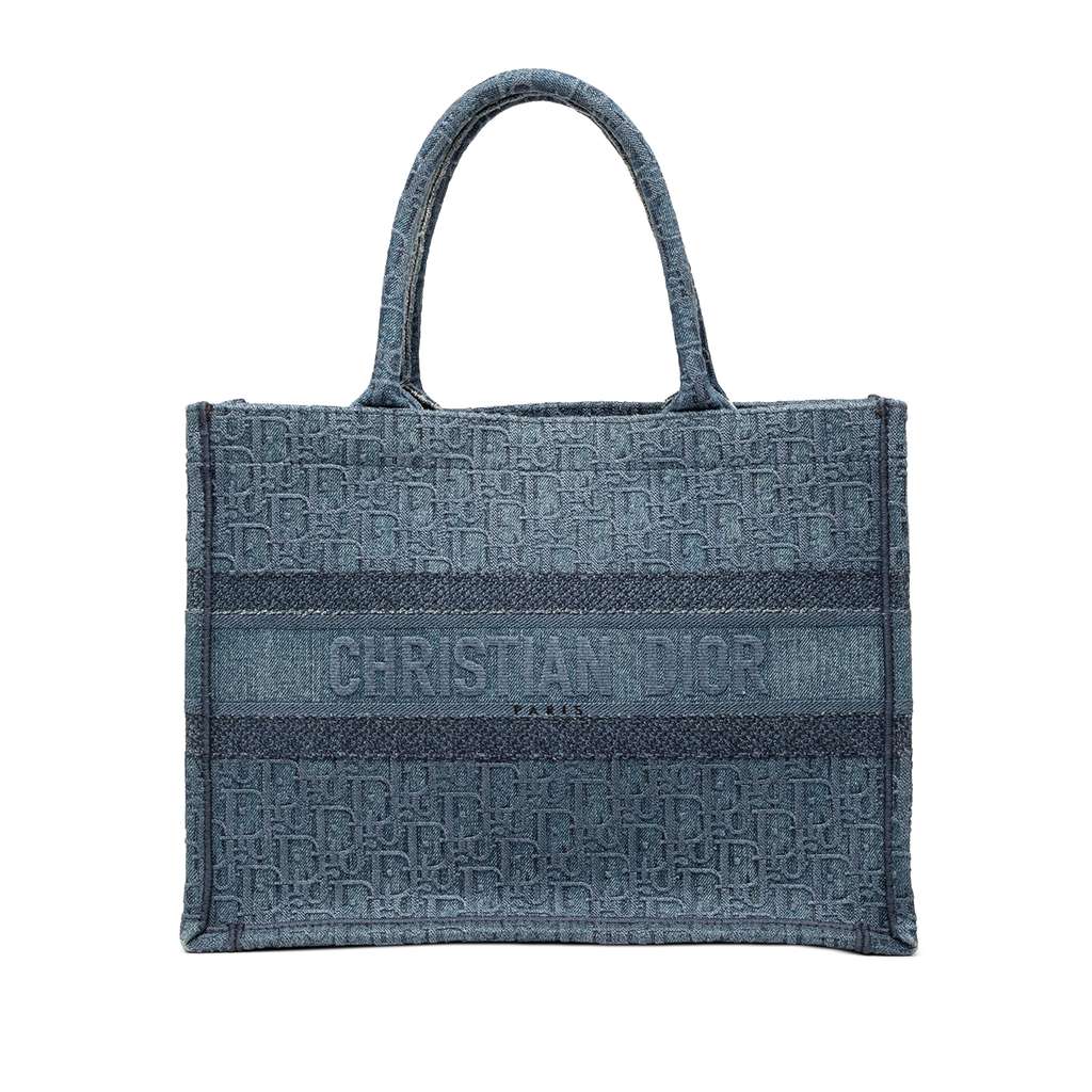 Dior Medium Oblique Denim Book Tote