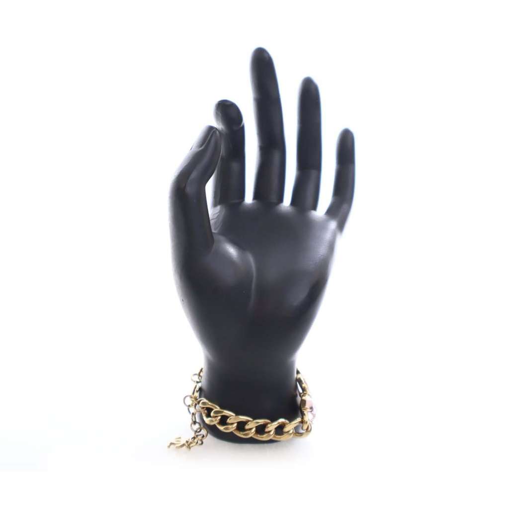 Chanel CC Gold Plated Crystal Chain Bracelet - 3