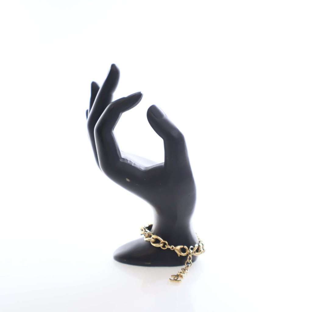 Chanel CC Gold Plated Crystal Chain Bracelet - 5