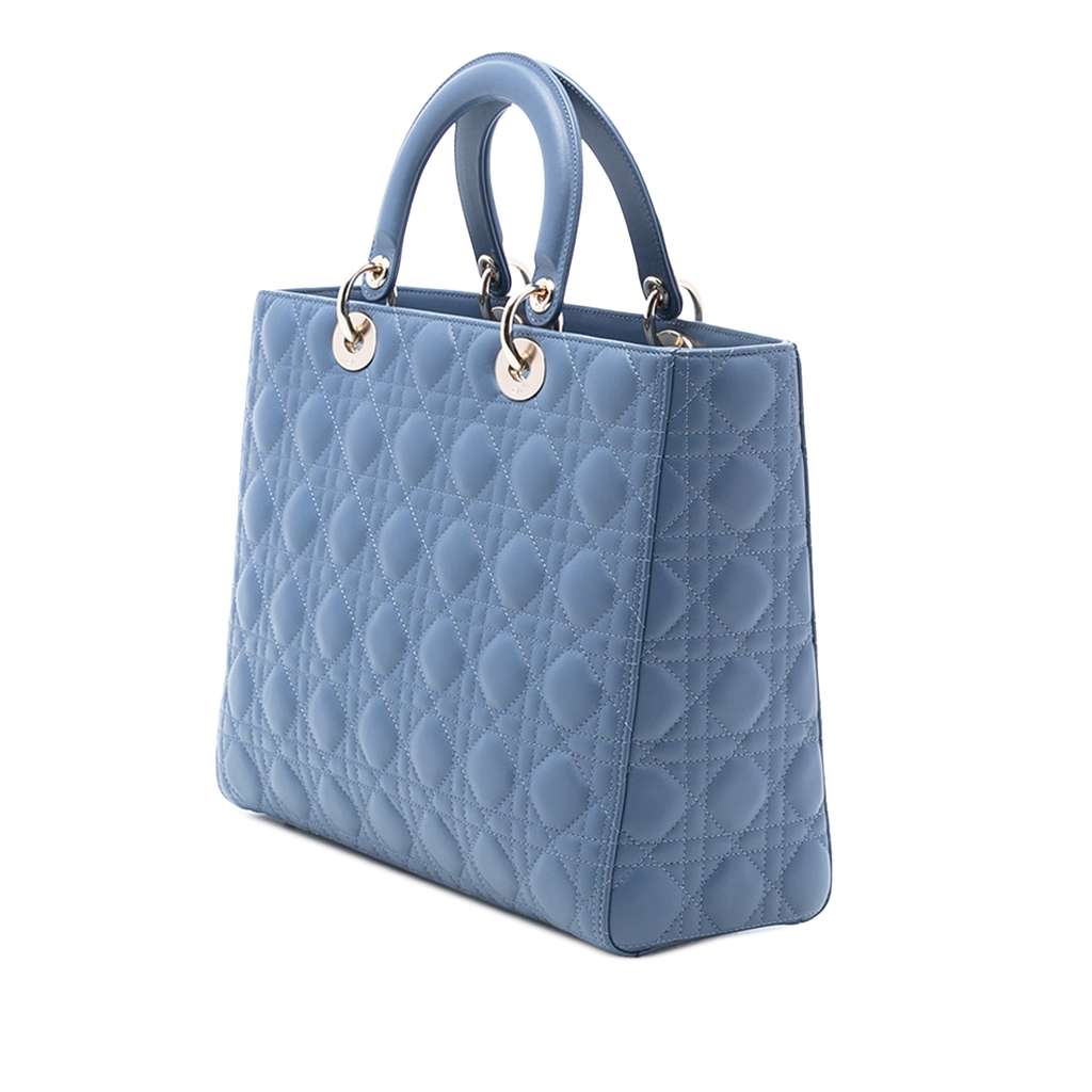 Dior Large Lambskin Cannage Lady Dior - 2