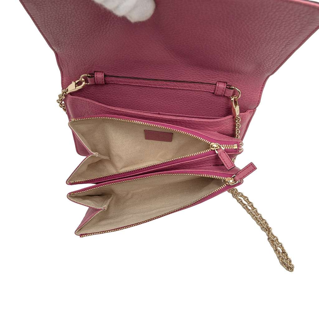 Gucci Pebbled Calfskin Piston Broadway Evening Bag - 4