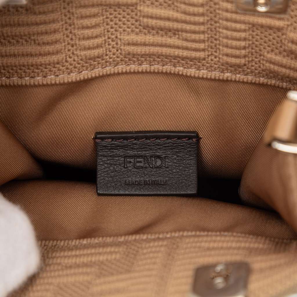 Fendi Mini Zucca Embossed Technical Fabric  Sunshine Shopper Tote - 5