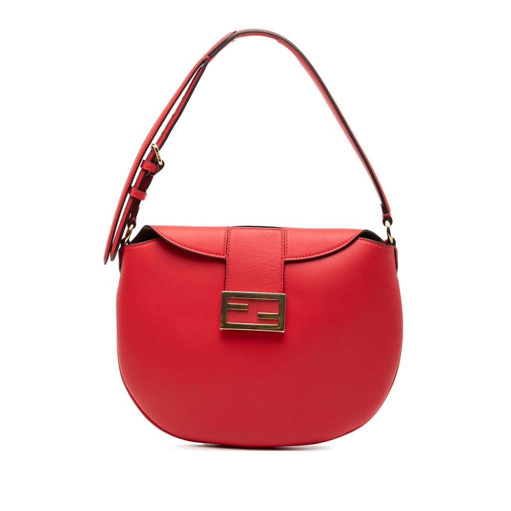 Fendi Small Leather Croissant Hobo