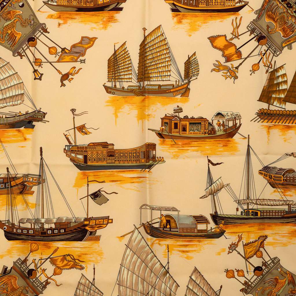 Hermès Jonques Et Sampans Silk Scarf - 2