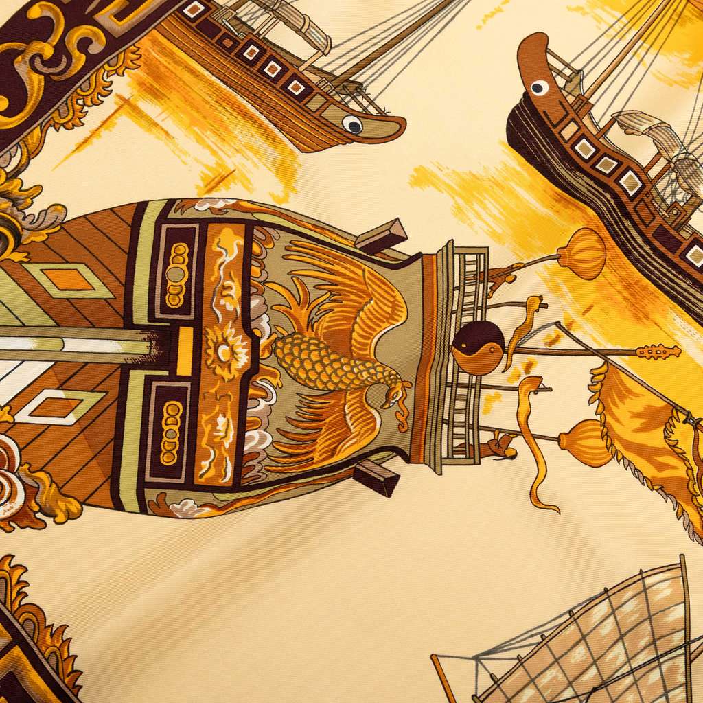 Hermès Jonques Et Sampans Silk Scarf - 3