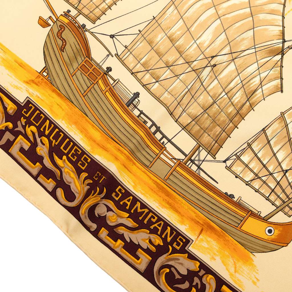 Hermès Jonques Et Sampans Silk Scarf - 4