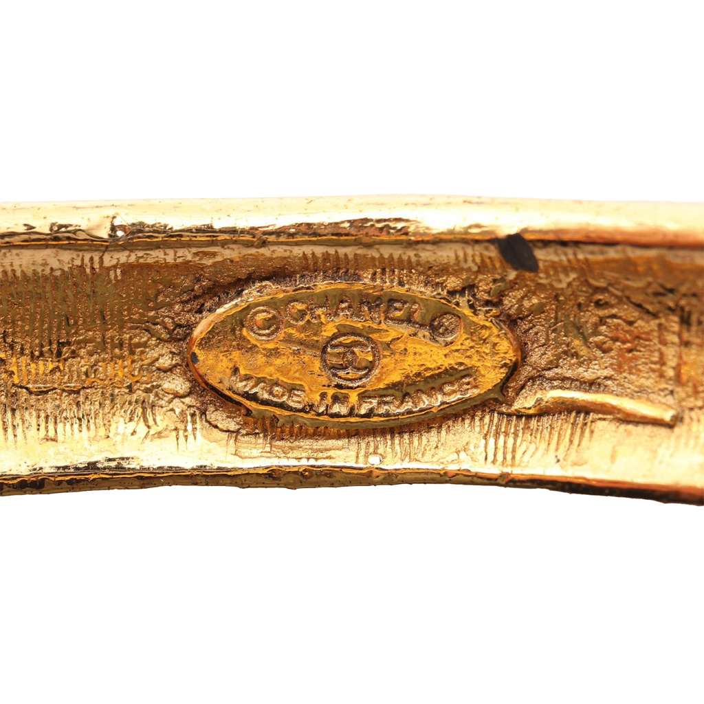 Chanel Gold Plated Braided Motif Bangle Bracelet - 3