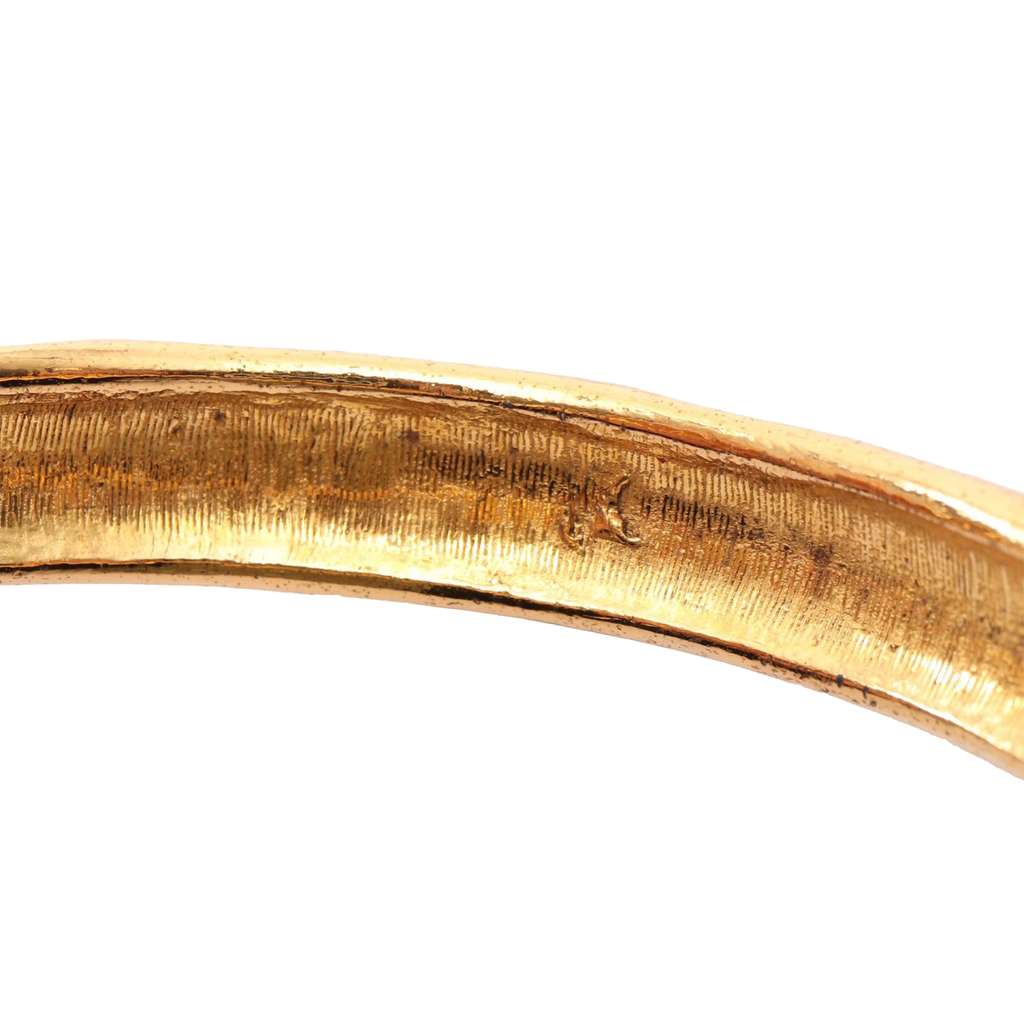 Chanel Gold Plated Braided Motif Bangle Bracelet - 4