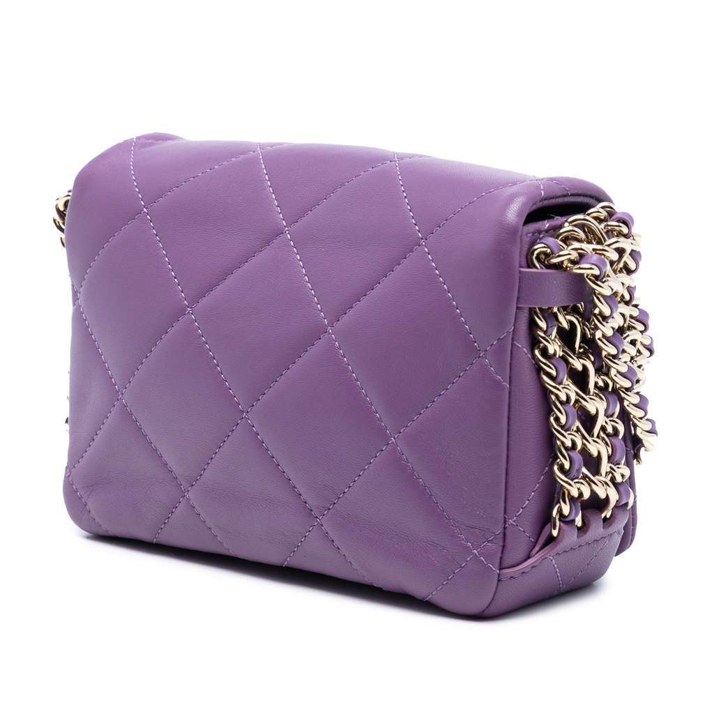 Chanel Mini Lambskin Triple Chain Full Flap - 2