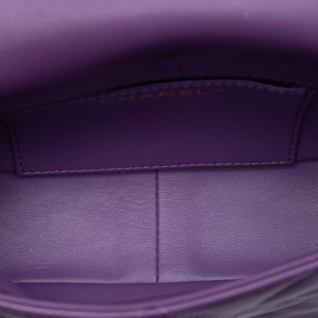 Chanel Mini Lambskin Triple Chain Full Flap - 4