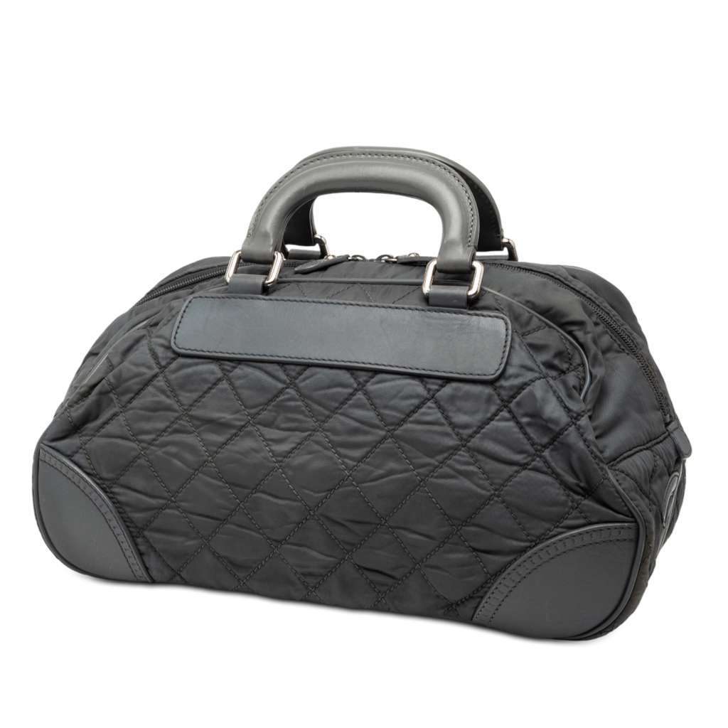 Chanel Paris New York Quilted Nylon Duffle Handbag - 2
