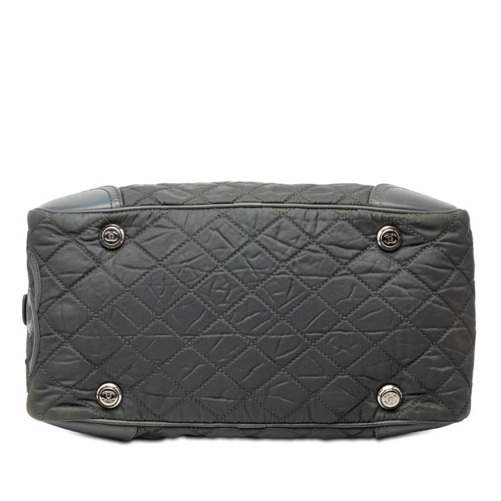 Chanel Paris New York Quilted Nylon Duffle Handbag - 3