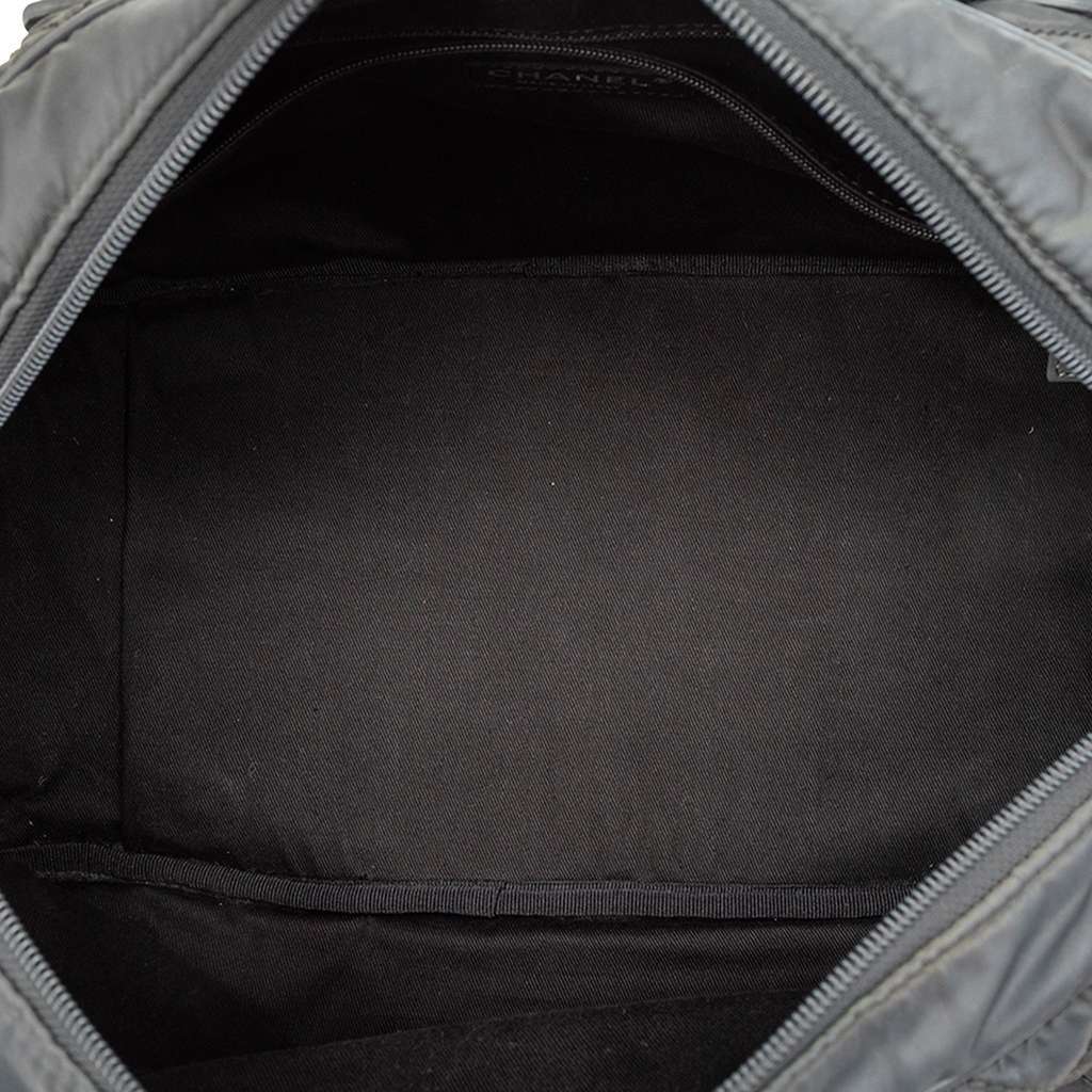 Chanel Paris New York Quilted Nylon Duffle Handbag - 4