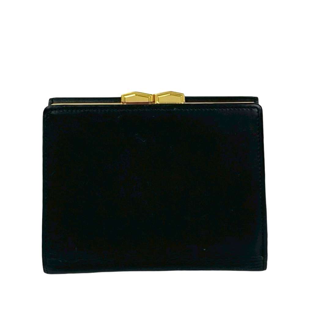 Saint Laurent Leather Monogram Trifold Wallet - 2