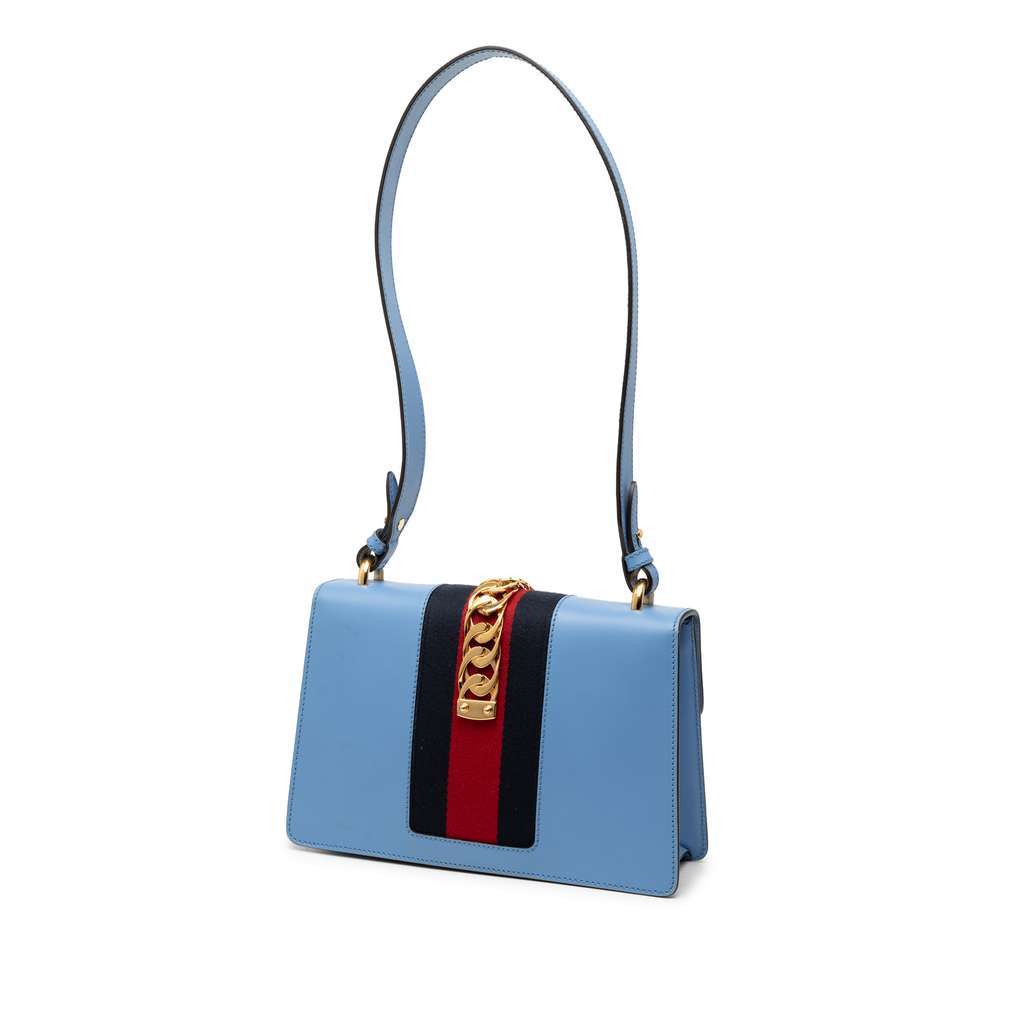 Gucci Small Leather Sylvie Web Satchel - 2