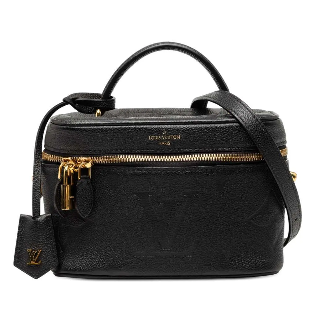 Louis Vuitton Monogram Giant Empreinte Vanity PM Black Leather Very good - Front View