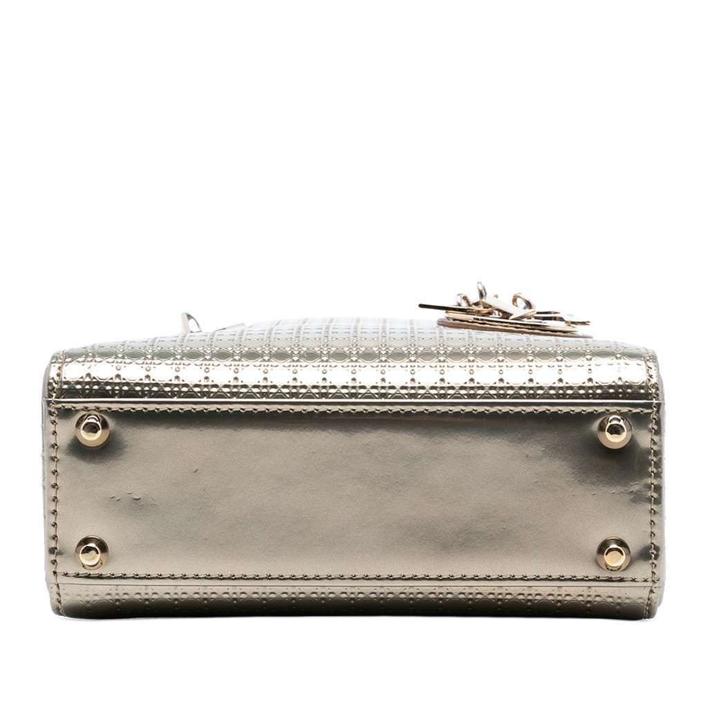 Dior Mini Metallic Patent Microcannage Lady Dior - 3
