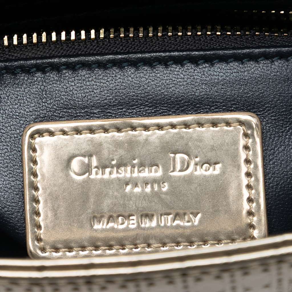 Dior Mini Metallic Patent Microcannage Lady Dior - 5