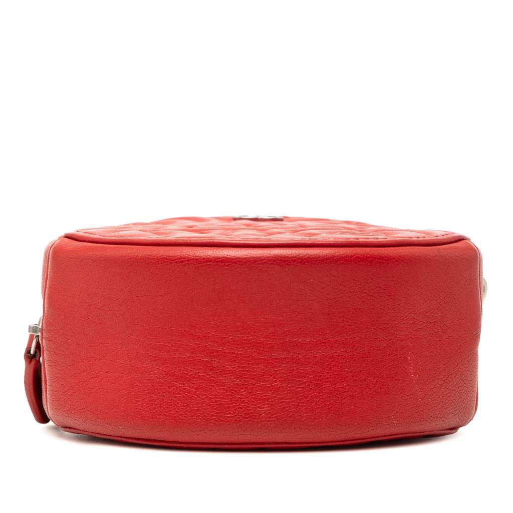 Chanel CC Goatskin Camellia Round Clutch With Chain - 3